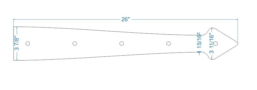 Correa de bisagra de imitación de hierro forjado neoclásico