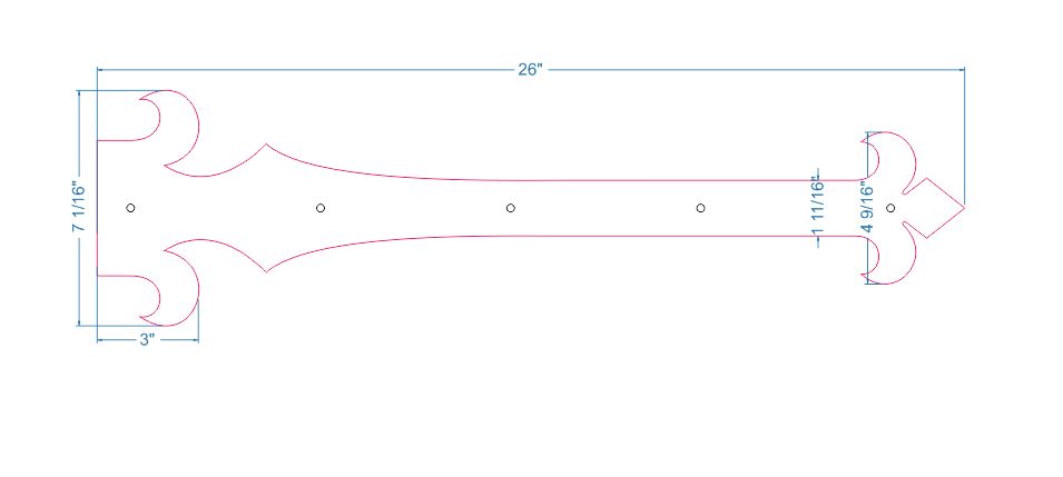 Correa de bisagra de imitación de hierro del imperio francés