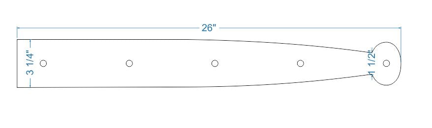 Heritage Iron Faux Hinge Strap