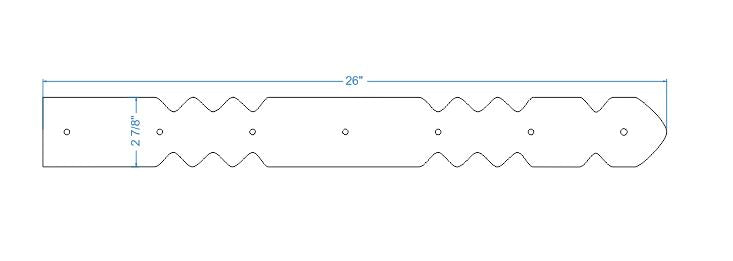 Sangle de charnière en faux fer Art déco