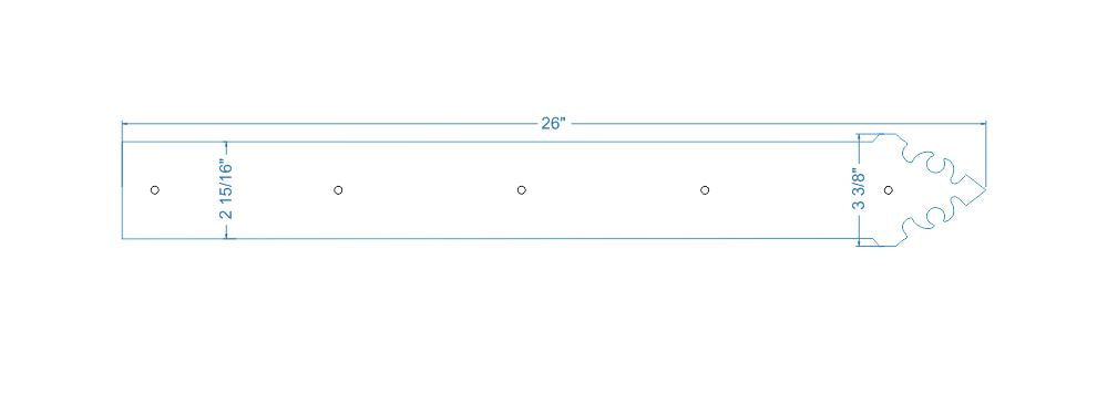 Ancient Persian Iron Garage Door Dummy Hinge Strap