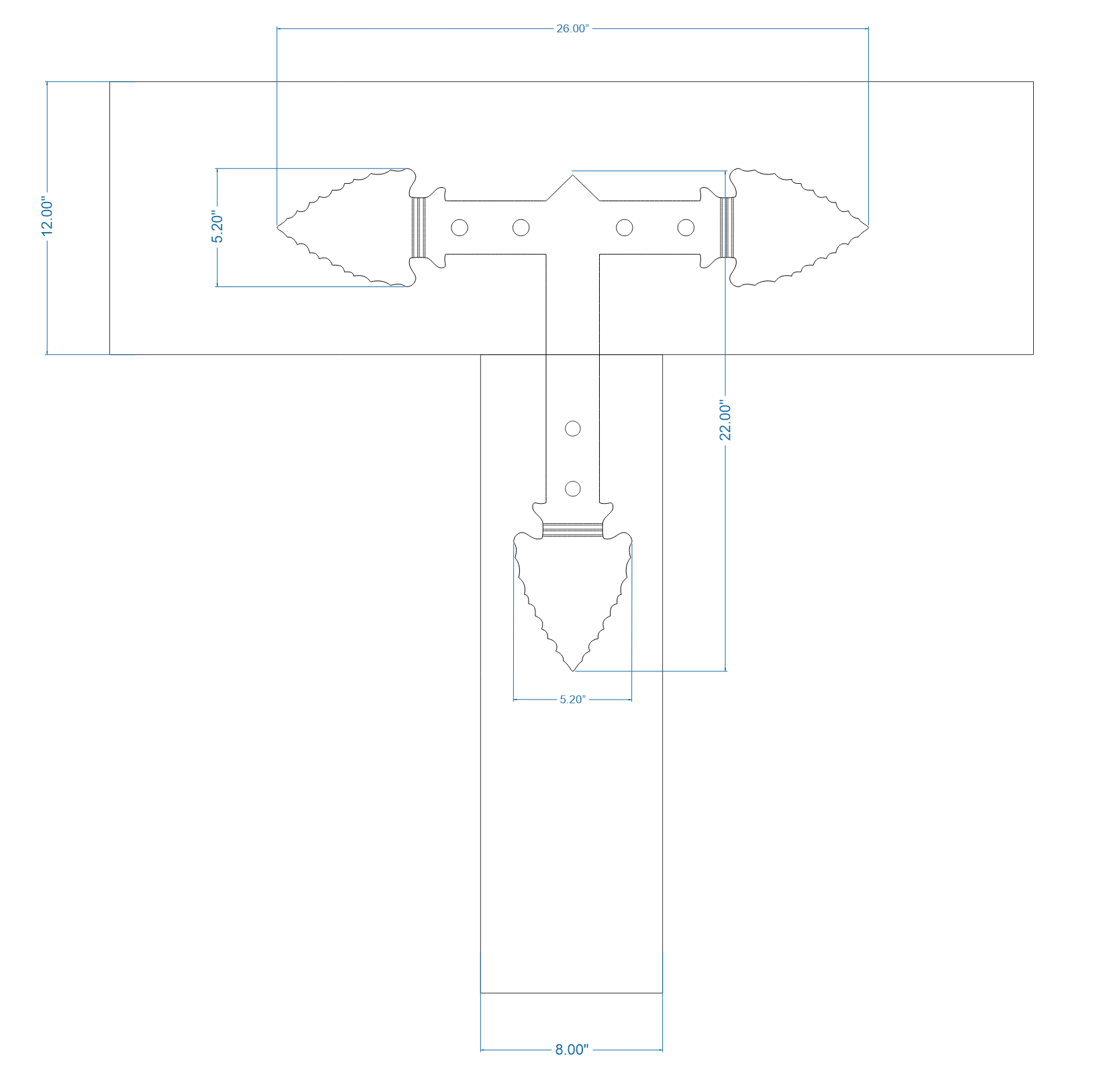 Authentic Arrowhead Iron T Face Plate