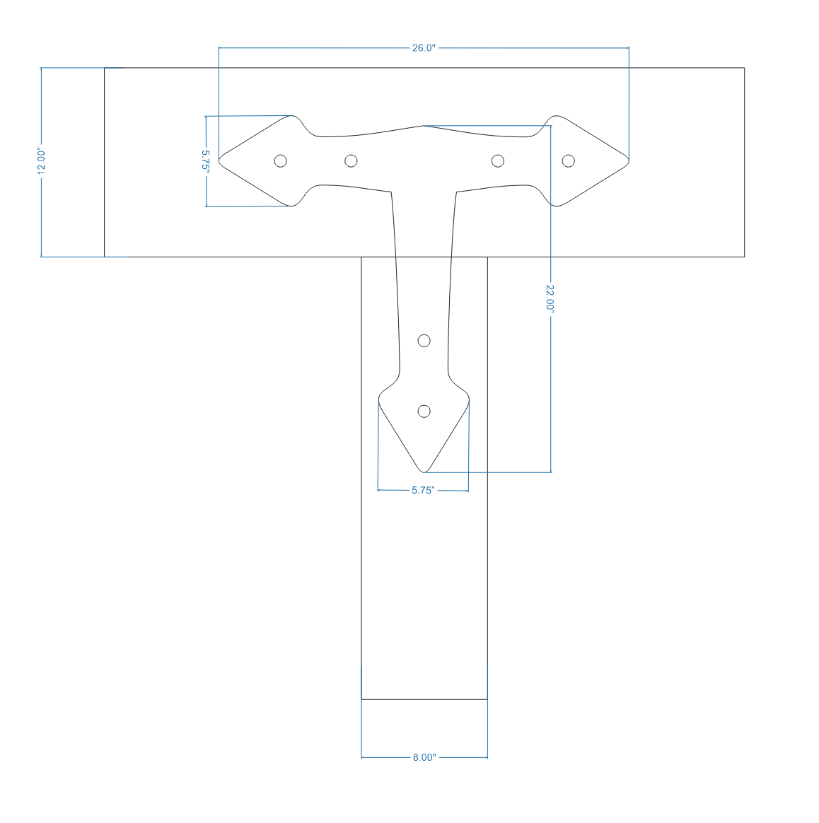 Neo Classical Iron T Face Plate