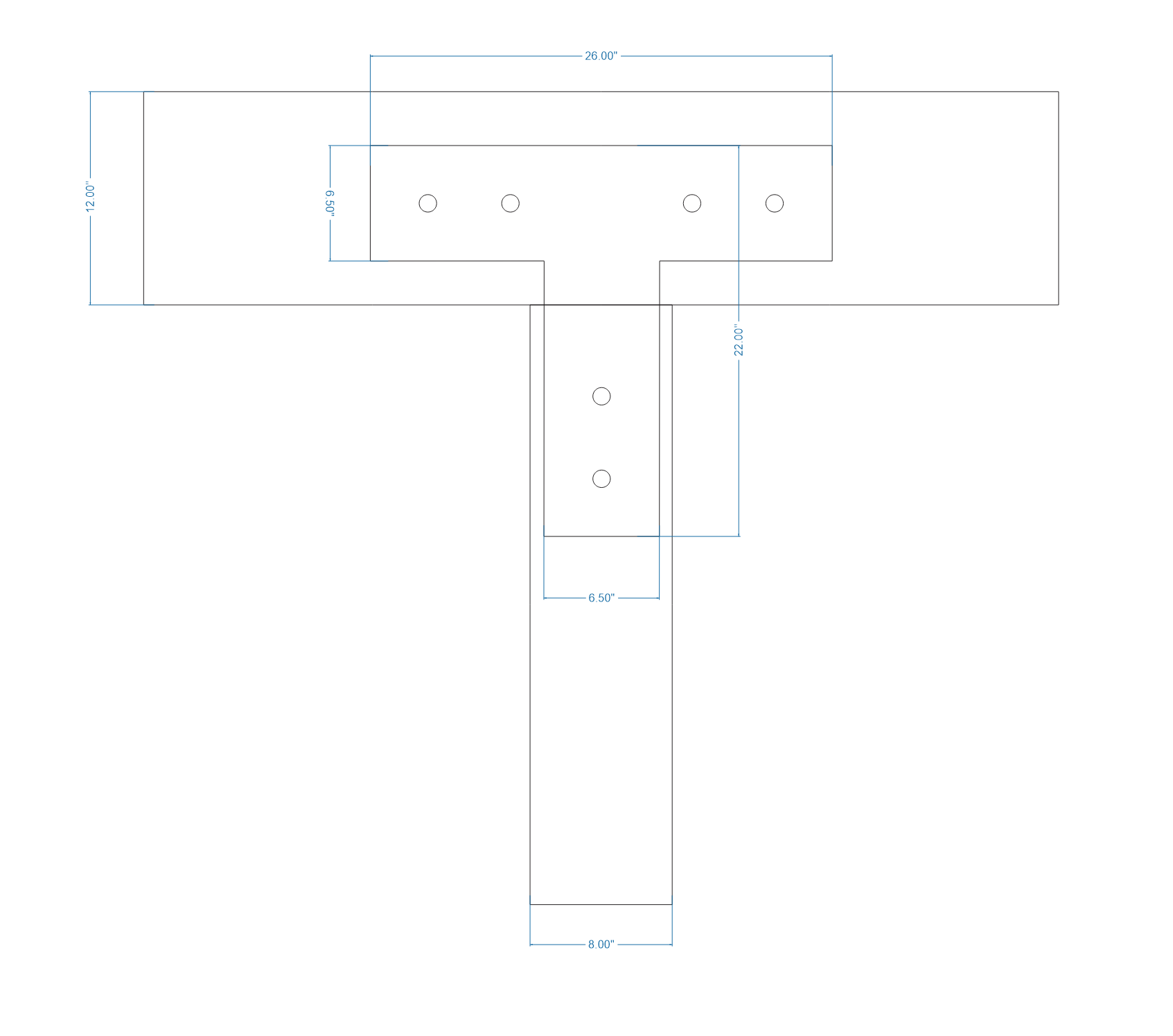 Plain Straight Iron T Face Plate