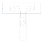 Rustic Iron T Face Plate