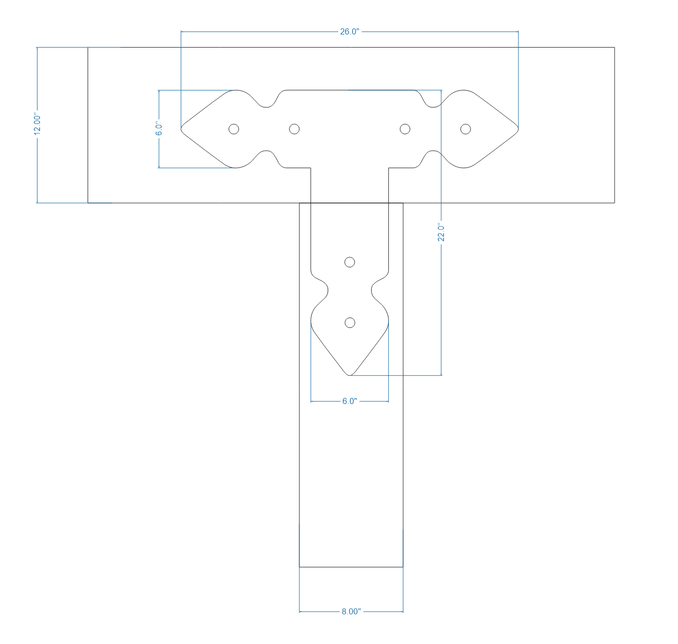 Rustic Iron T Face Plate