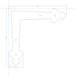 Art Nouveau Iron "L" Plate Brackets & Reinforcement Braces L Plates