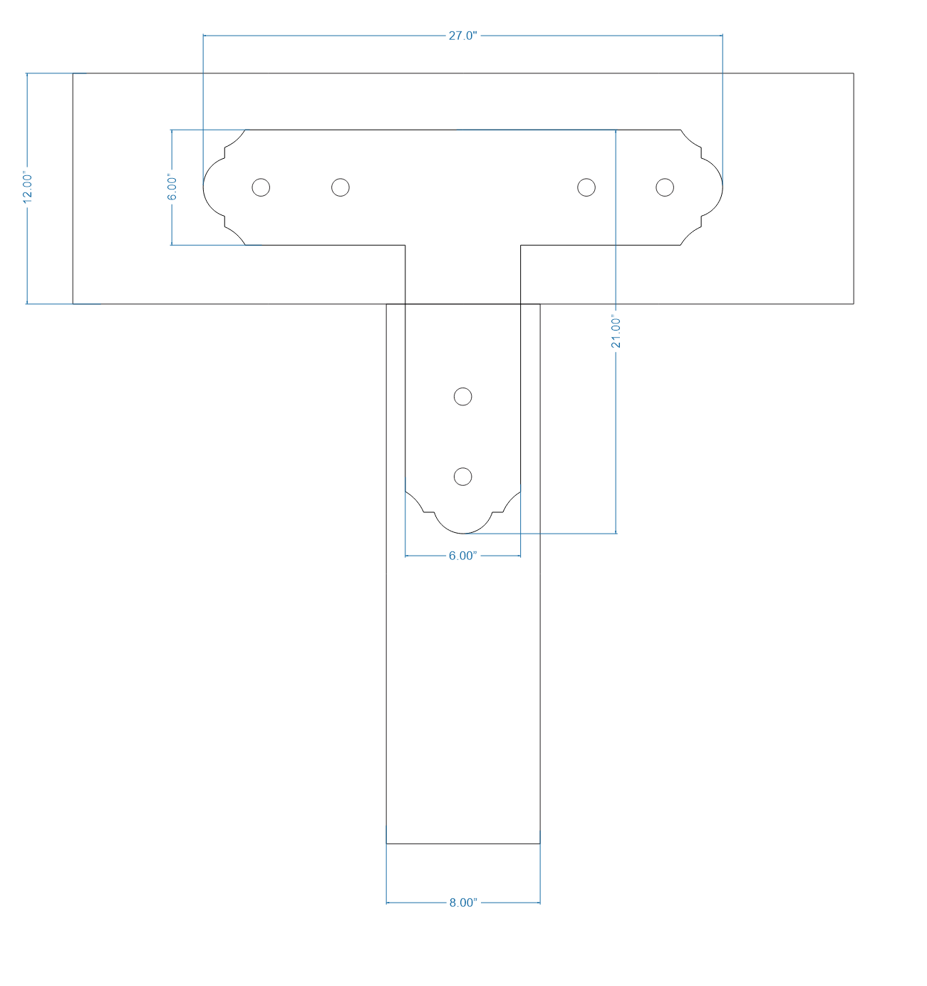 Classic Iron T Face Plate