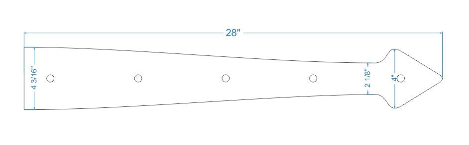 Correa de bisagra de imitación de hierro forjado neoclásico
