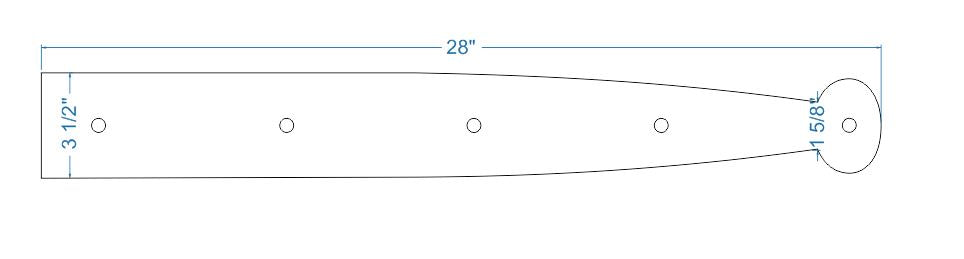 Heritage Iron Faux Hinge Strap