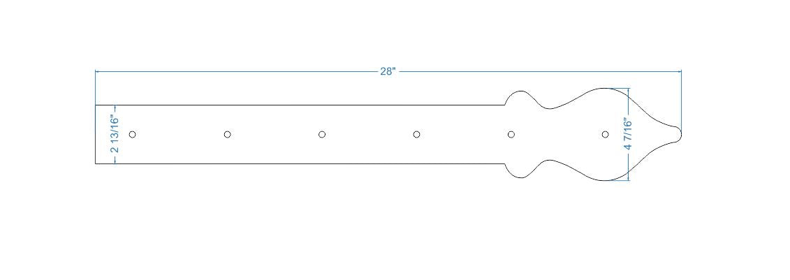 Cottage Iron Faux Hinge Strap