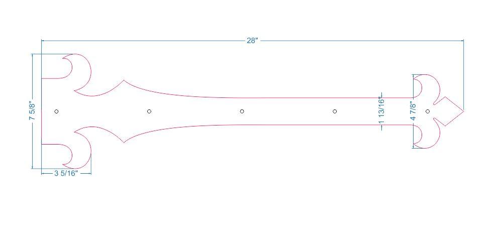 Correa de bisagra de imitación de hierro del imperio francés
