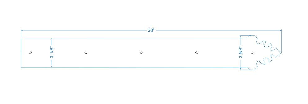 Ancient Persian Iron Garage Door Dummy Hinge Strap