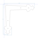Art Nouveau Iron "L" Plate Brackets & Reinforcement Braces L Plates