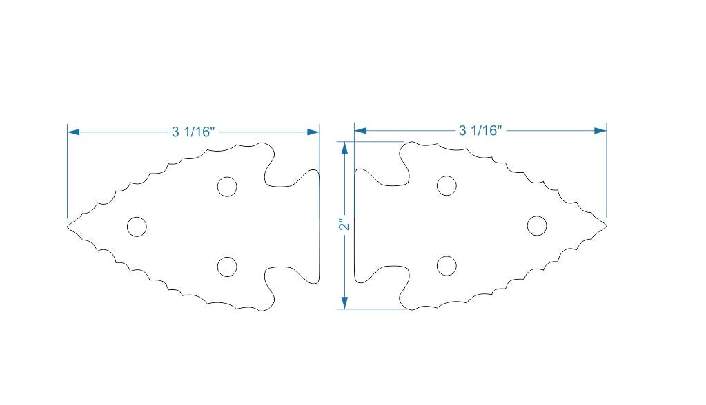 Authentic Arrowhead Iron Hinge