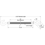 3/4" dia. Hook to Hook Turnbuckles Lifting Hooks, Clamps & Shackles Turnbuckle