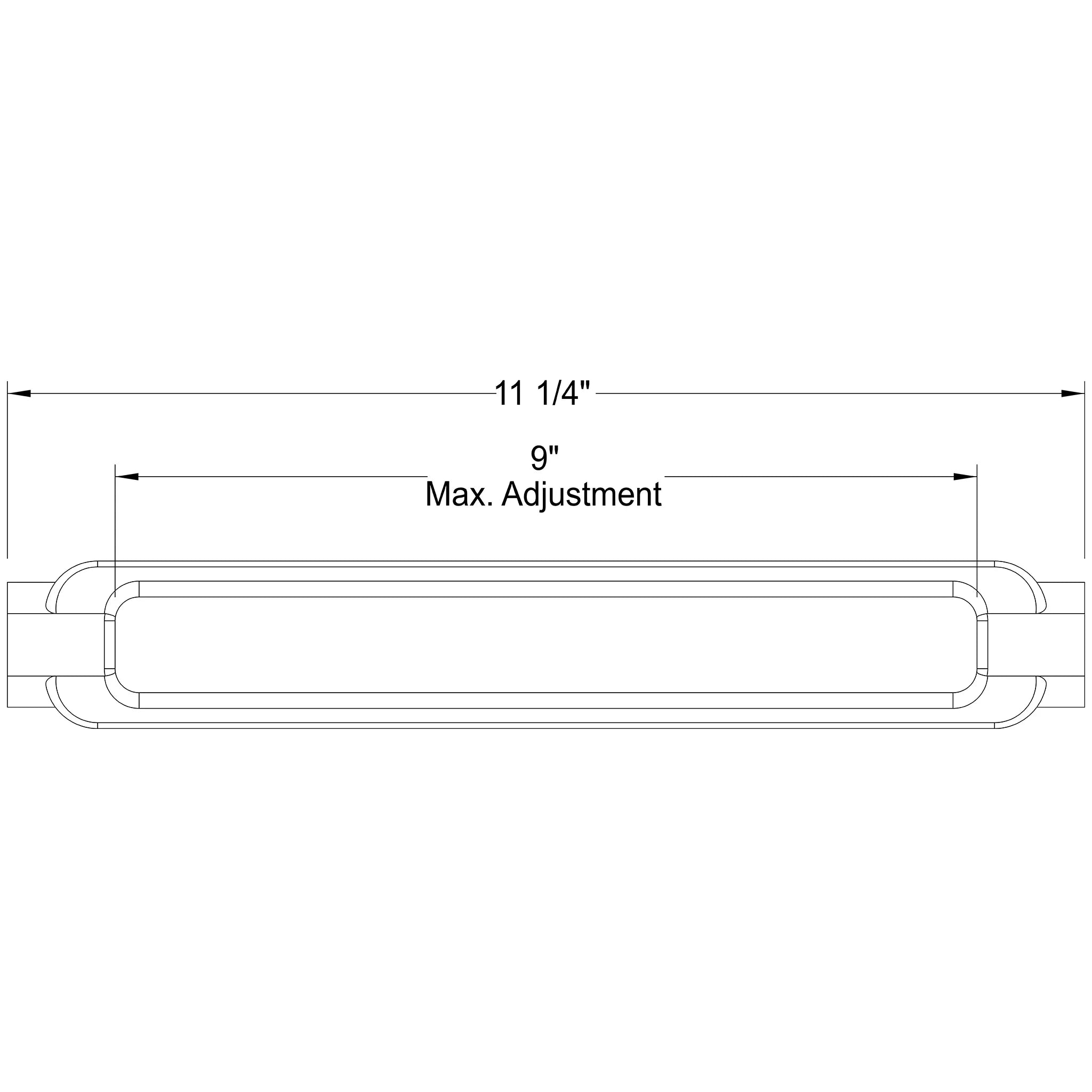 3/4" dia. Turnbuckle Body - Old West Iron