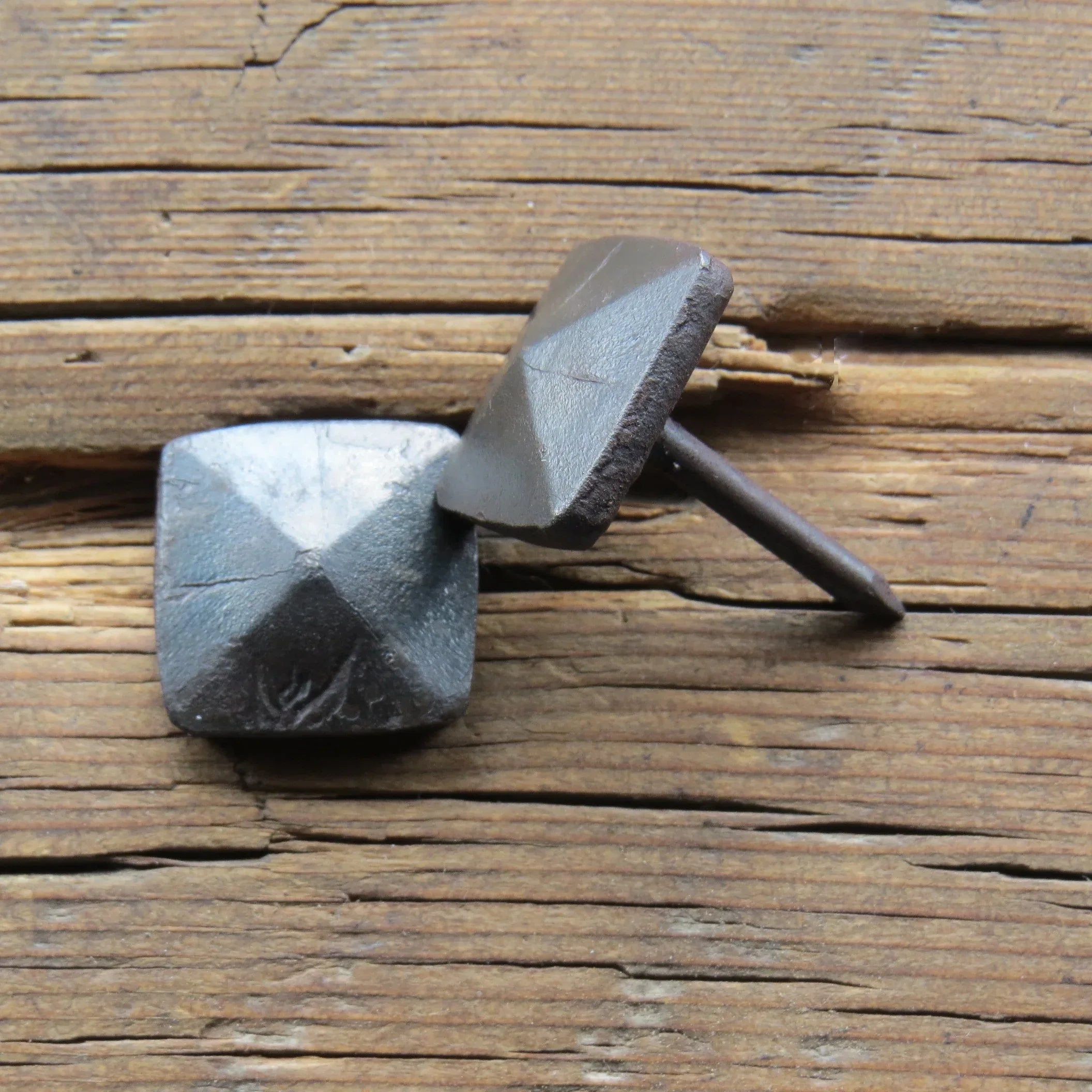 3/4" Square Hammered Pyramid Head Nails - Old West Iron