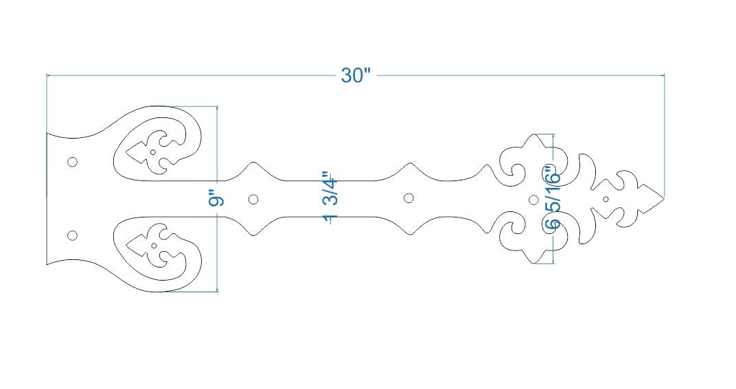 Renaissance Iron Faux Hinge Strap