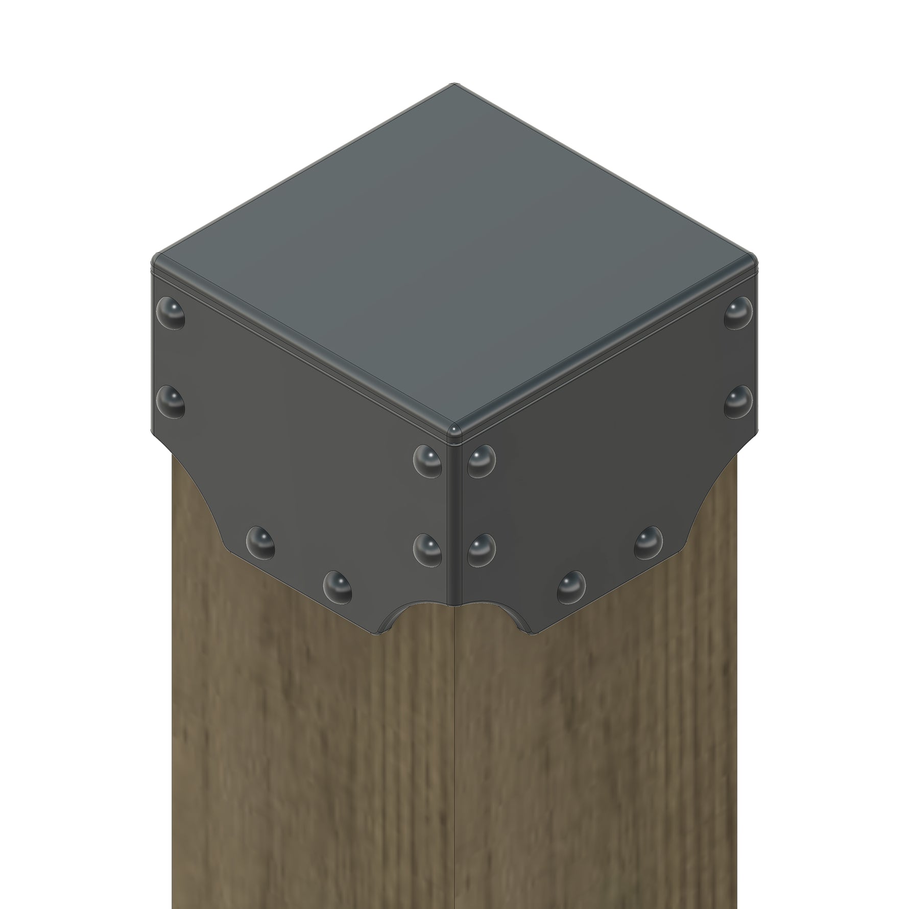 Transitional Iron Post Cap