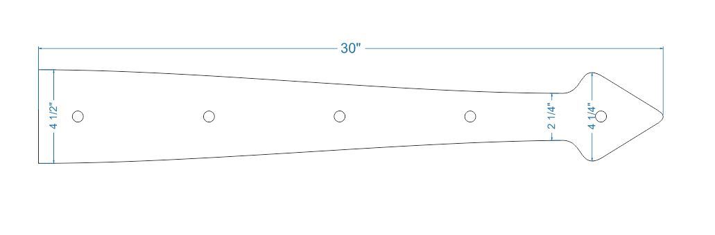 Correa de bisagra de imitación de hierro forjado neoclásico