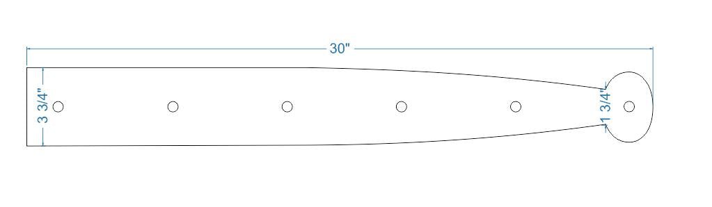 Heritage Iron Faux Hinge Strap