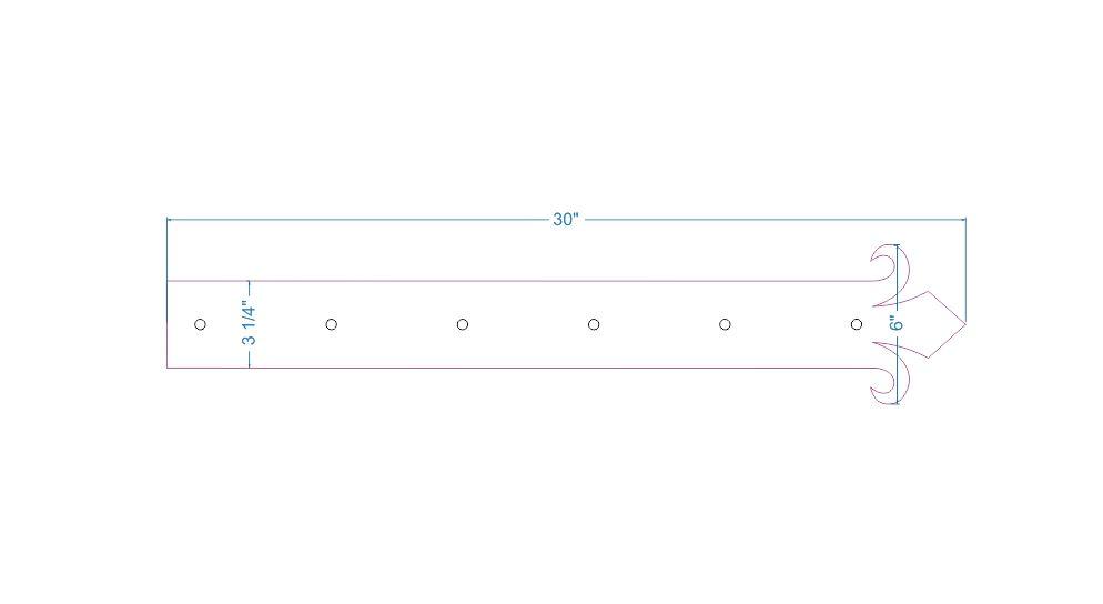 Authentique sangle de charnière en faux fer du XVe siècle
