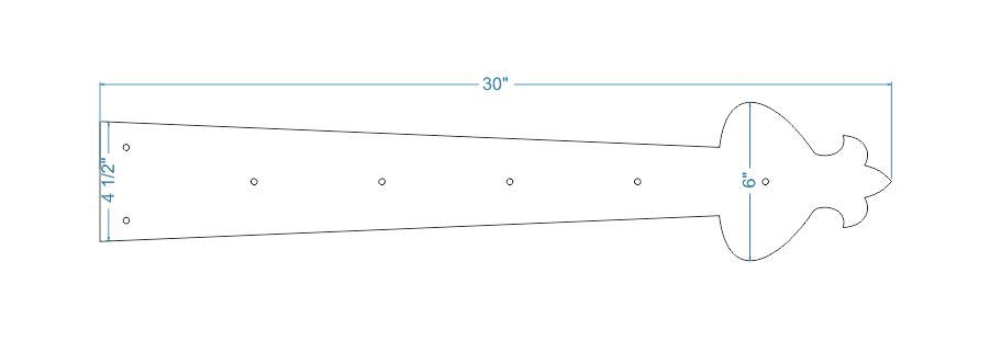 Art Nueveau Iron Faux Hinge Strap