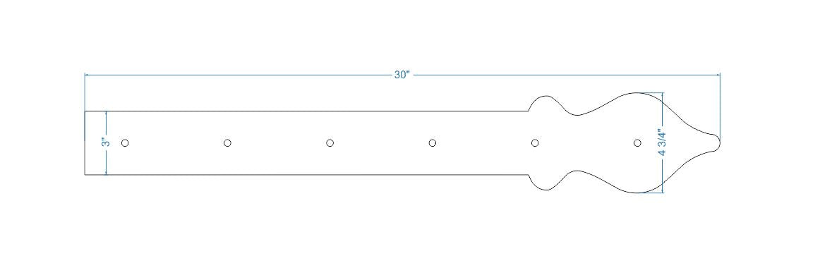 Cottage Iron Faux Hinge Strap