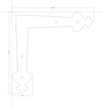 Art Nouveau Iron "L" Plate Brackets & Reinforcement Braces L Plates
