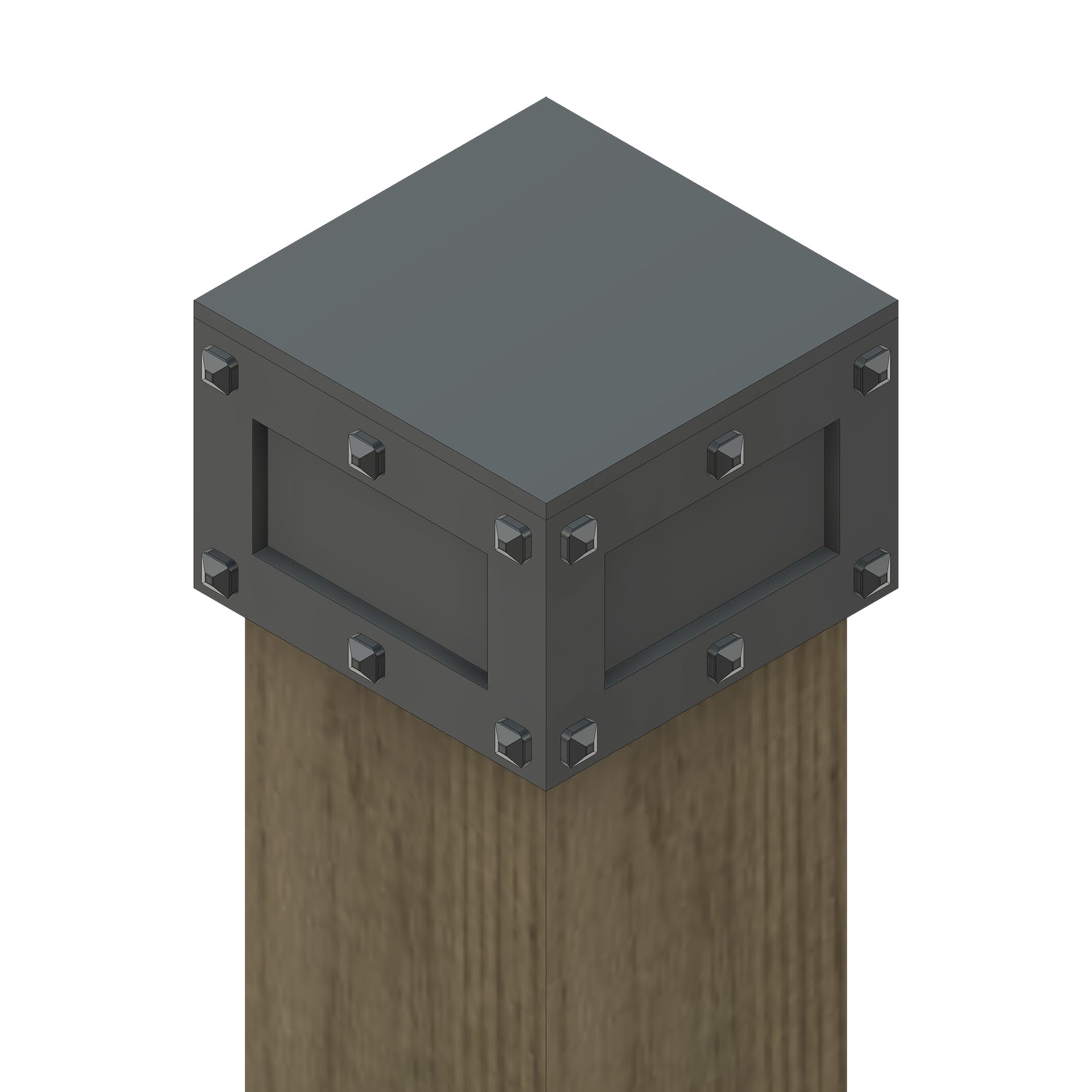 Remate de poste de hierro Mid-Century