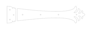 Greco-Persian Iron XL Functioning Hinge Strap - Old West Iron