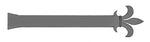 Egyptian Fleur De Lis Iron Garage Door Dummy Hinge Strap
