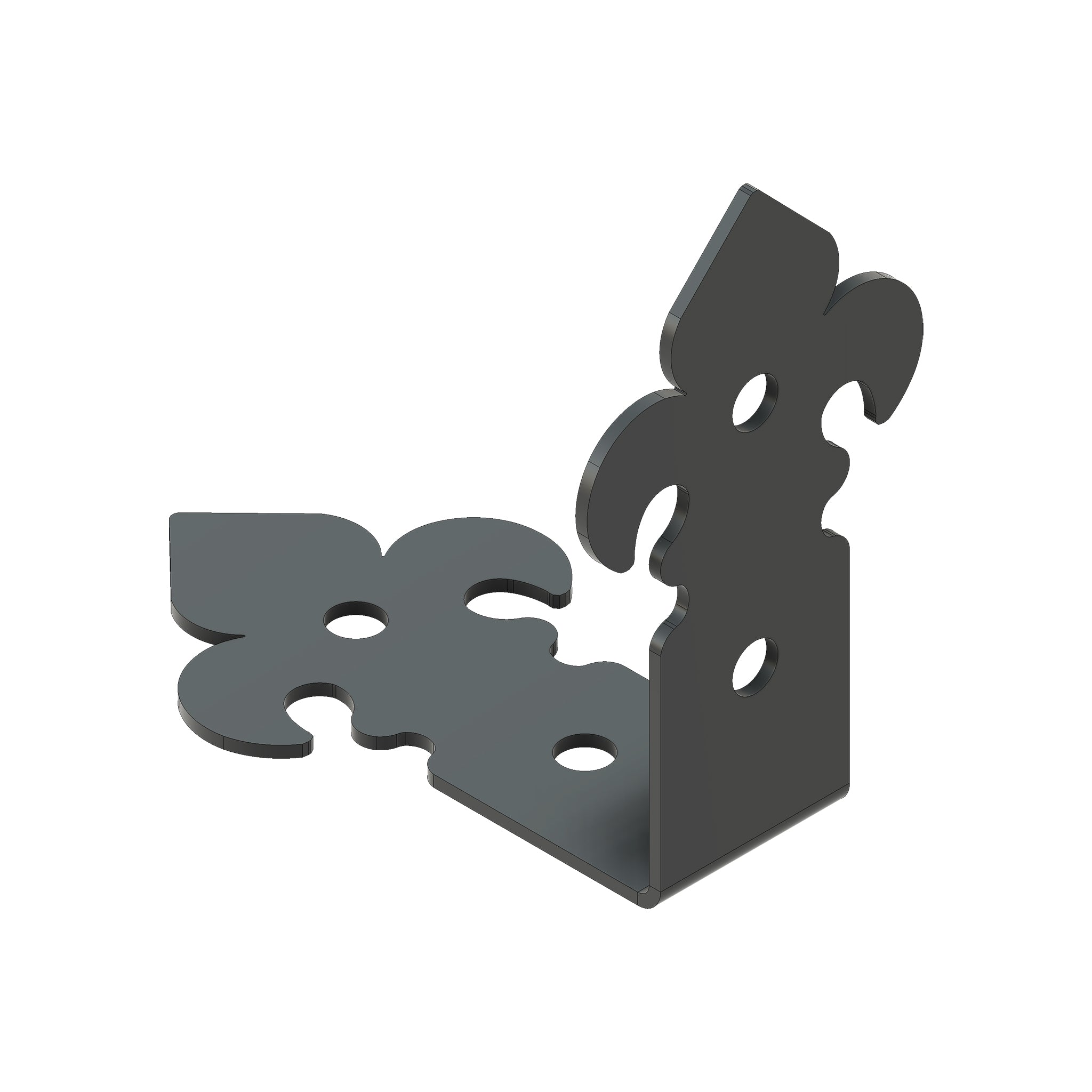 Égyptien Fleur De Lys Fer Angle Brace