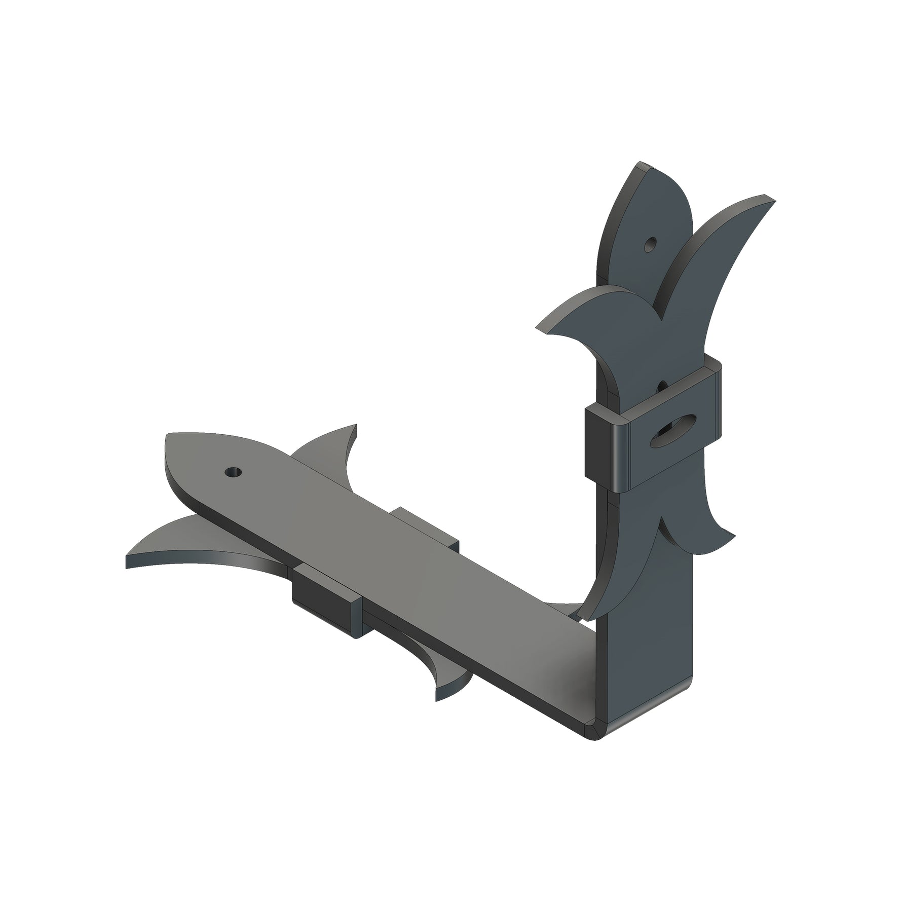 Babylonian Fleur De Lis Iron Angle Brace