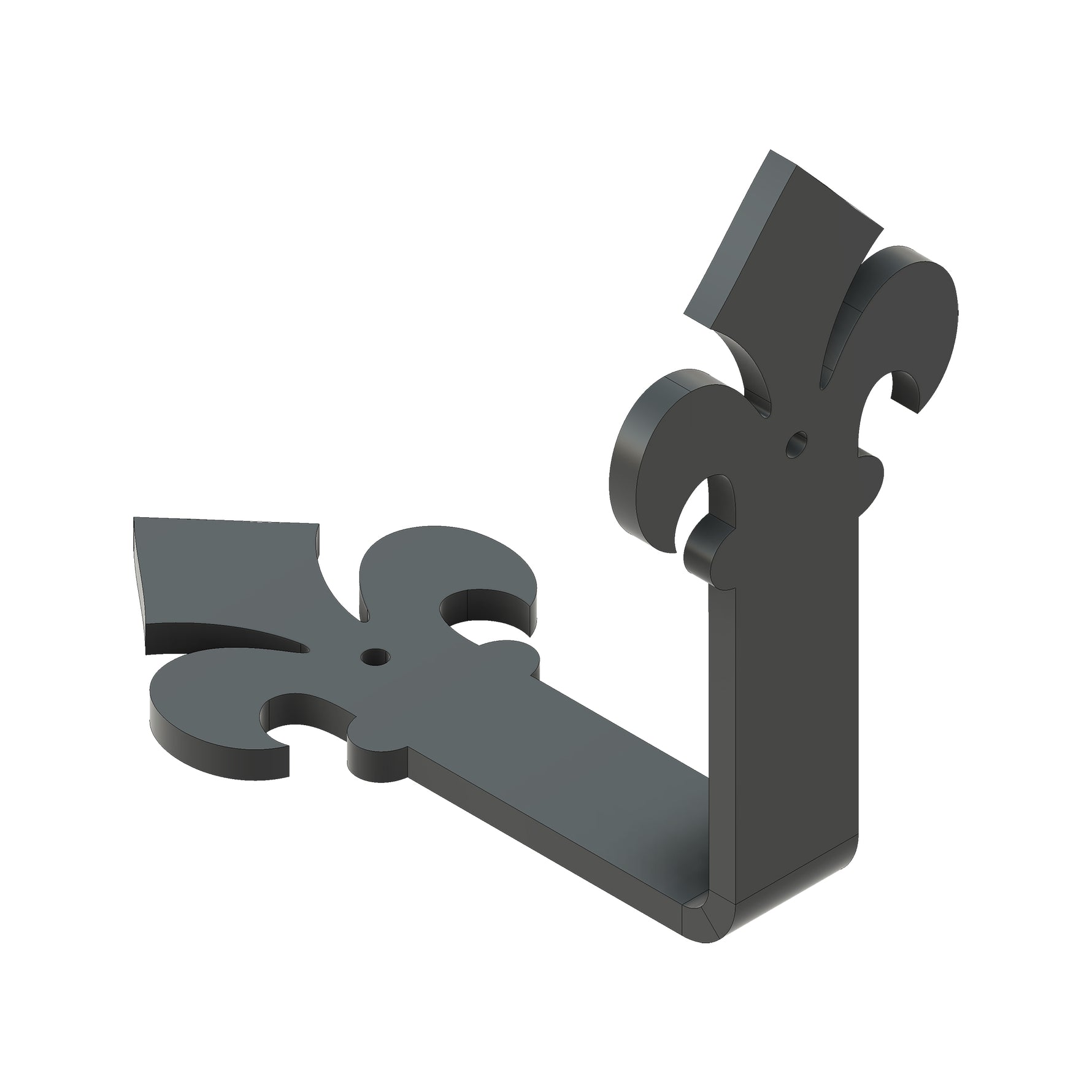 Dunmow Crest Fleur De Lys Iron Corner Strap