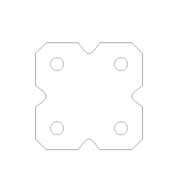 Art Deco D Ring Anchor Plate Hardware Turnbuckle