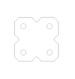 Art Deco D Ring Anchor Plate Hardware Turnbuckle