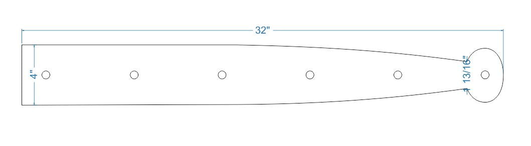 Heritage Iron Faux Hinge Strap