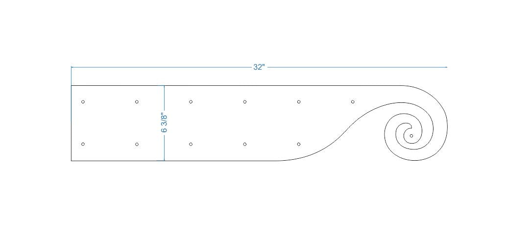 Correa con bisagra de imitación de hierro iónico griego XL