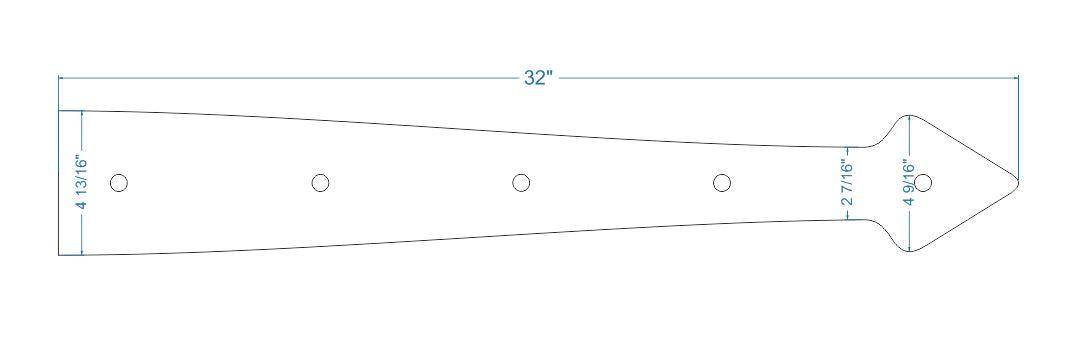 Correa de bisagra de imitación de hierro forjado neoclásico XL