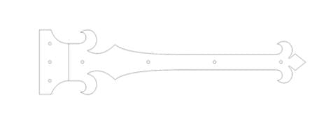 French Empire Iron XL Functioning Hinge Strap