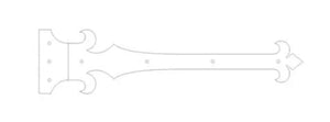 French Empire Iron XL Functioning Hinge Strap - Old West Iron