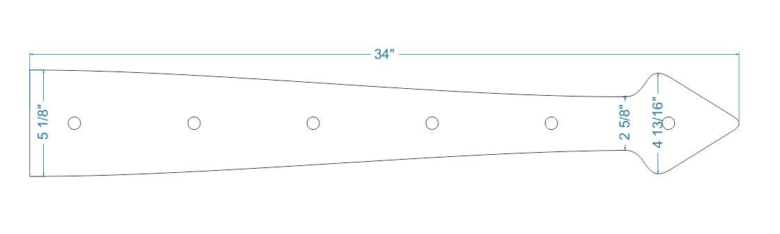 Correa de bisagra de imitación de hierro forjado neoclásico XL