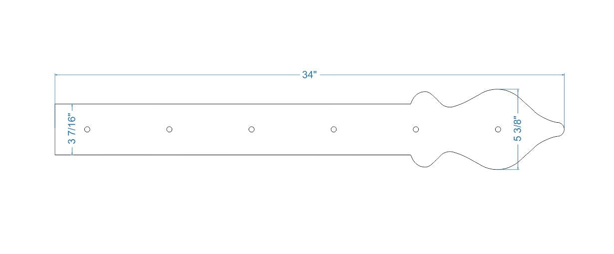 Cottage Iron Faux Hinge Strap