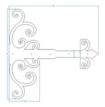 XL Chateauesque Iron Faux Hinge Strap