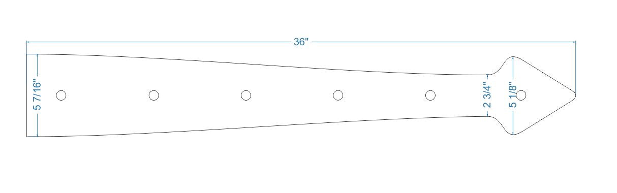 Correa de bisagra de imitación de hierro forjado neoclásico