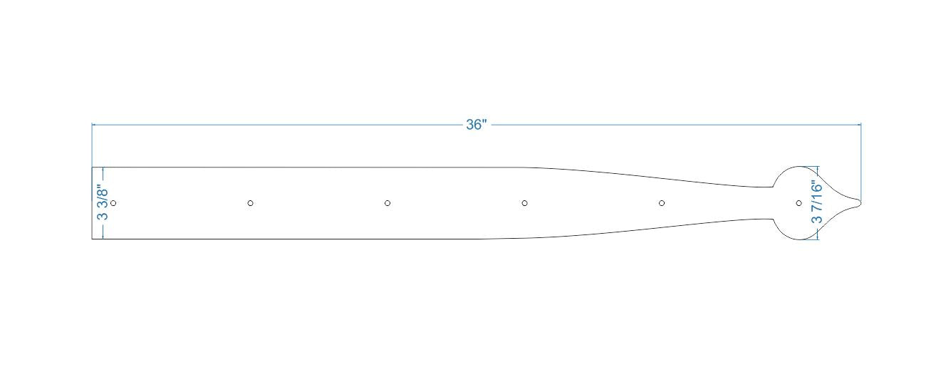 Correa con bisagra de imitación de hierro francés XL