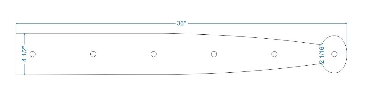 XL Heritage Iron Faux Hinge Strap