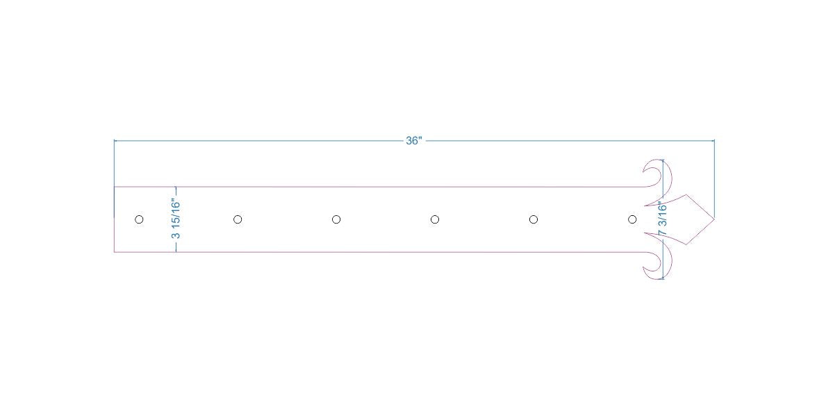 Authentique sangle de charnière en faux fer du XVe siècle